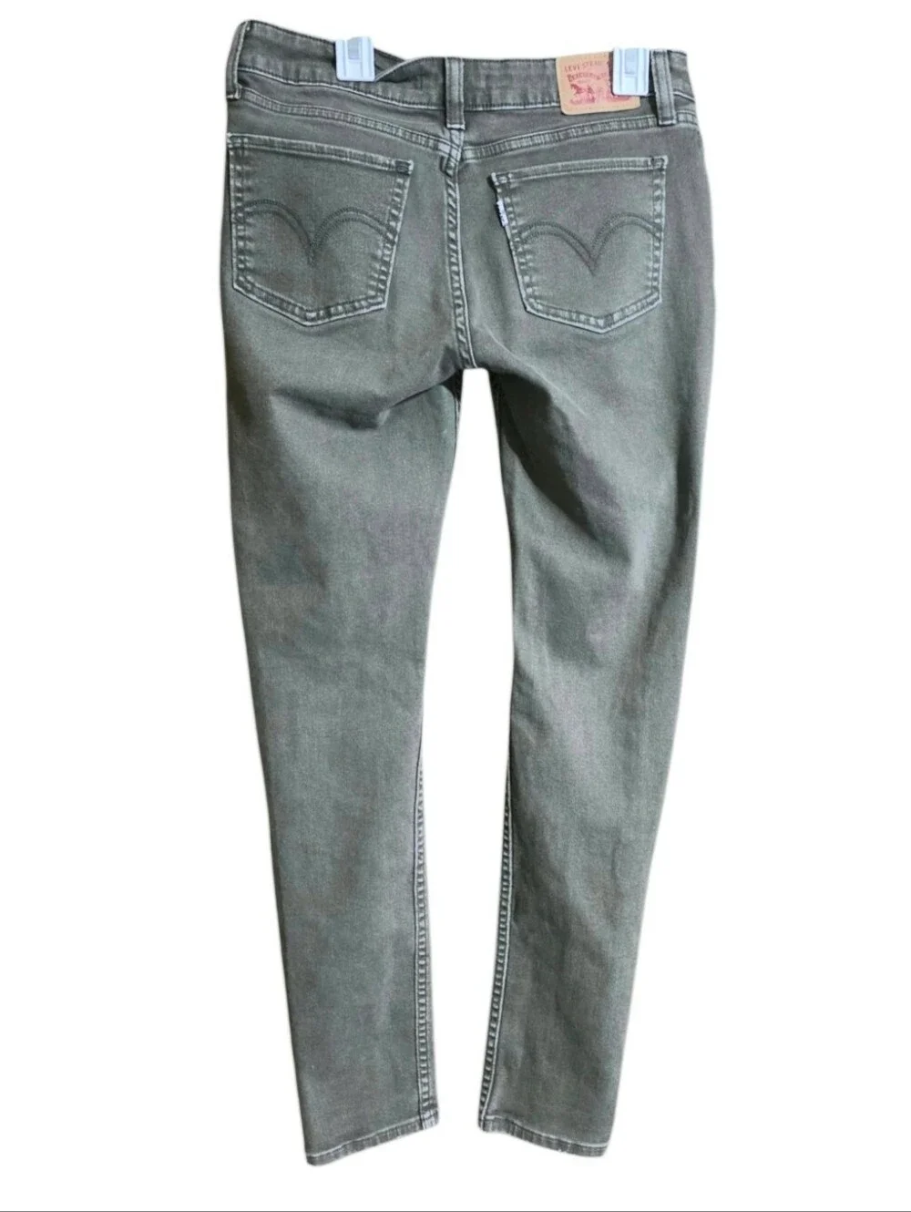 Levi's 535 Super Skinny Jeans Olive Green Size 30